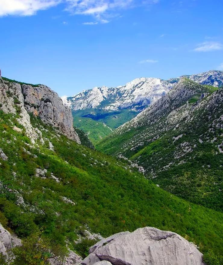 Paklenica National Park canyon and hiking trails