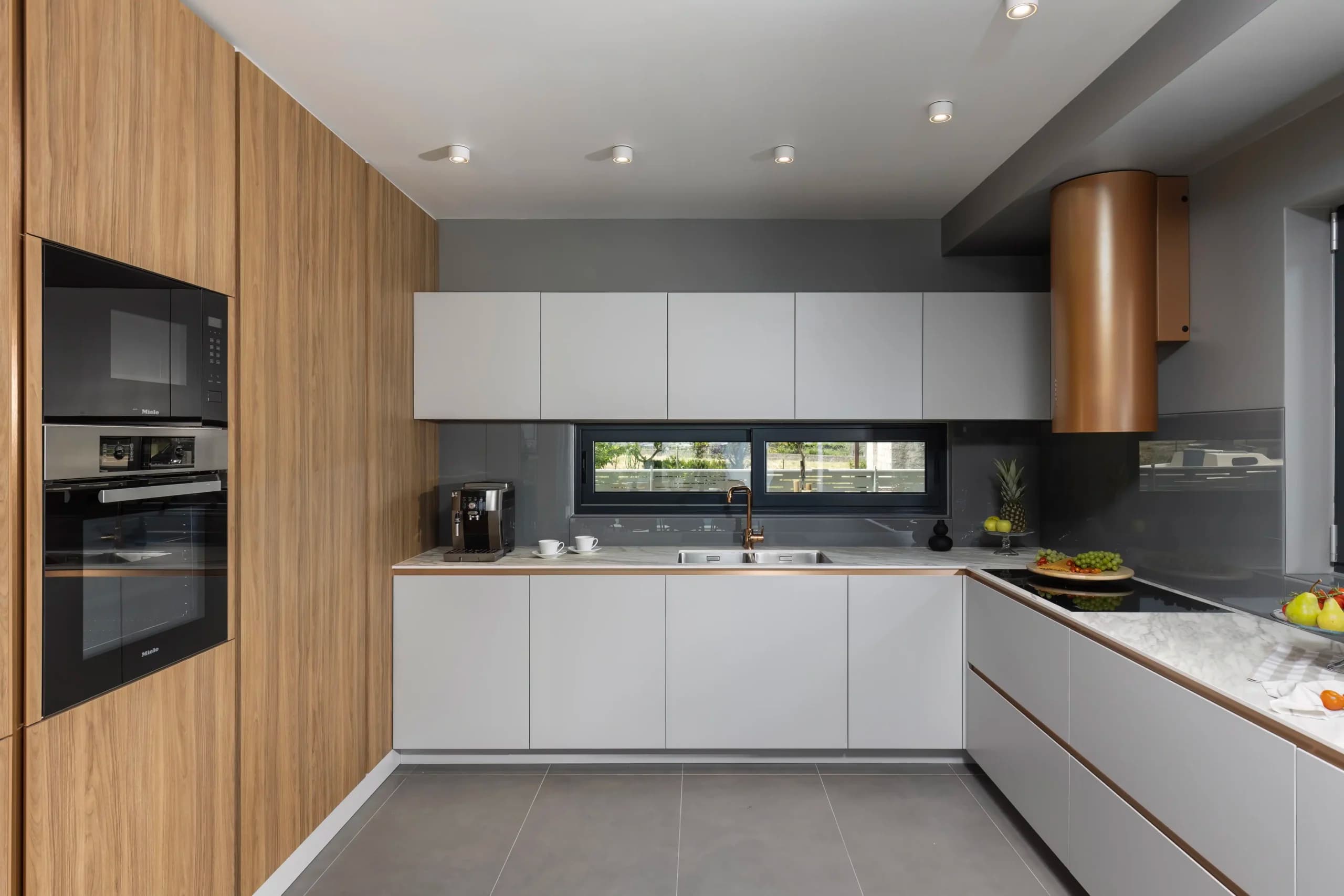 Bathroom with stone accents